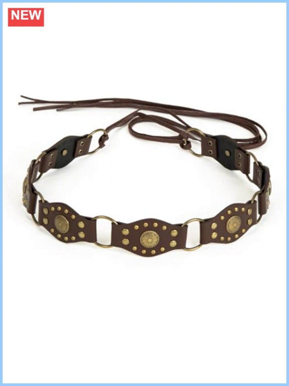 Bohemian Rope Braid Waist Belt Hand Woven Metal Chain Tassel